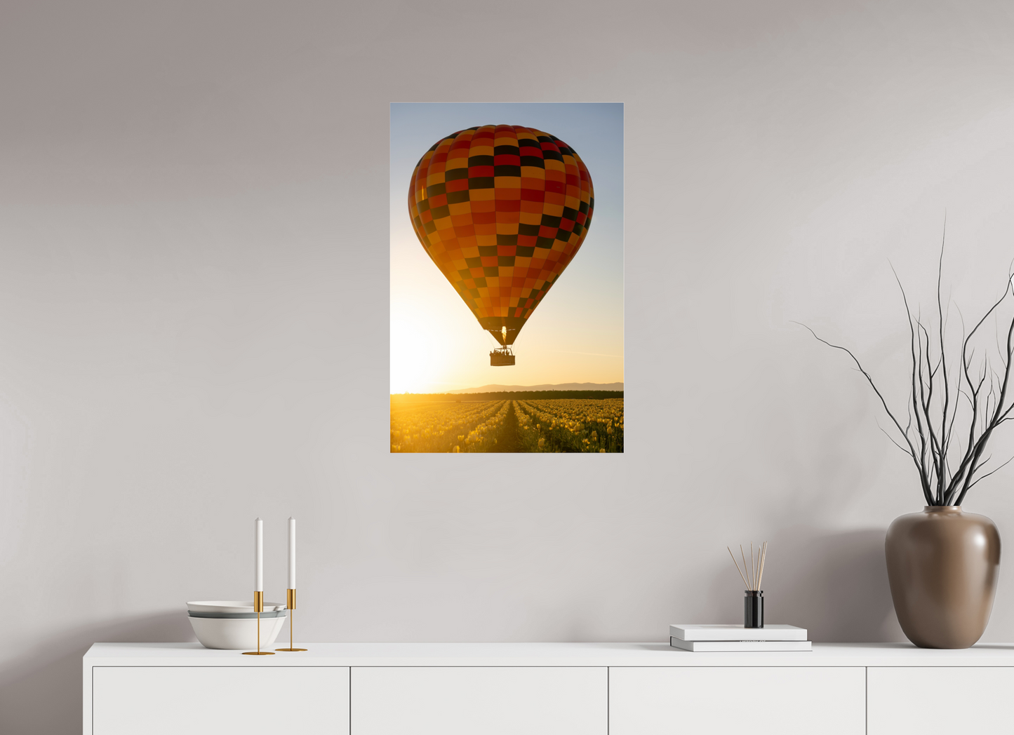 Balloon over Tulips