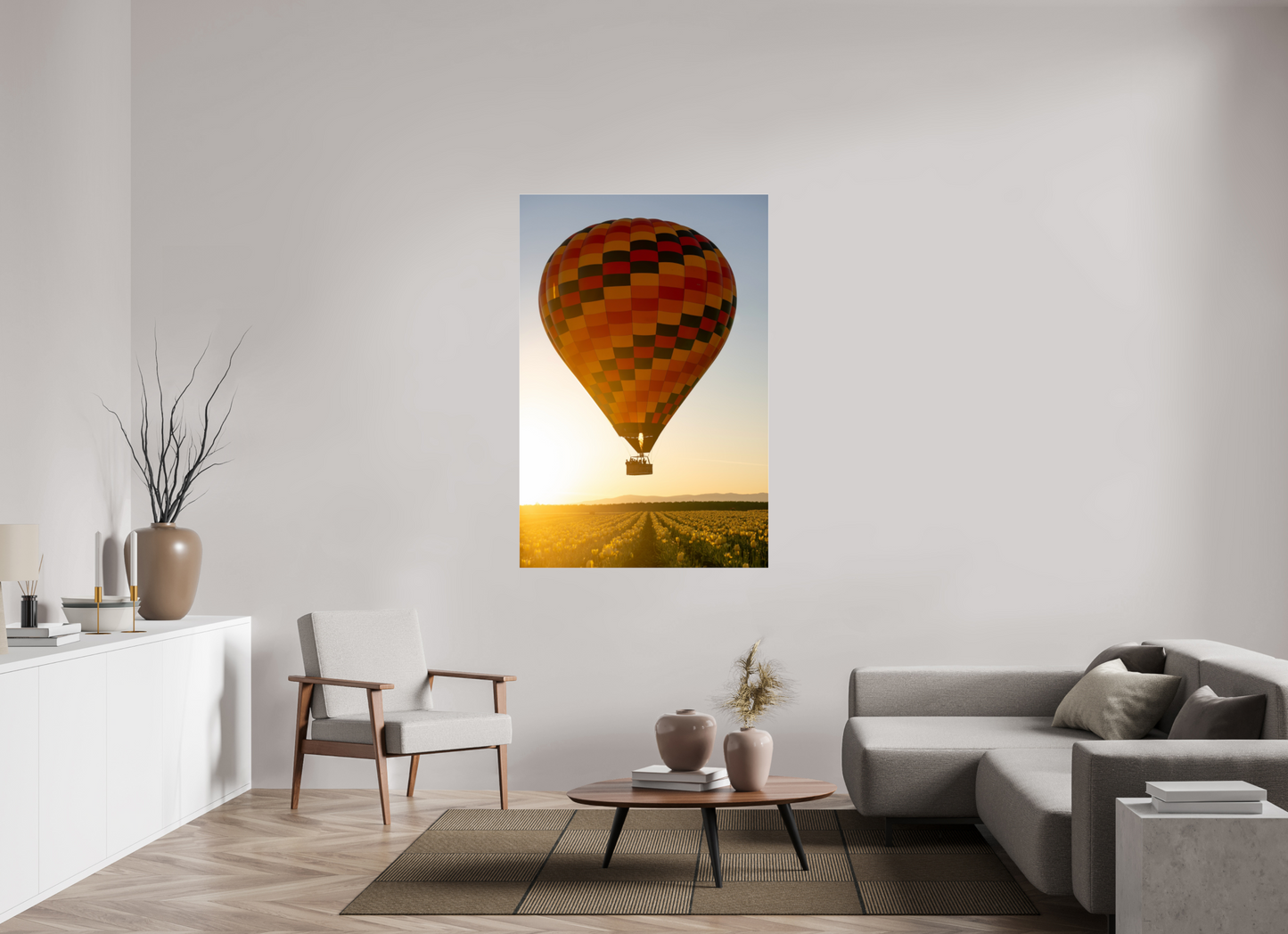 Balloon over Tulips