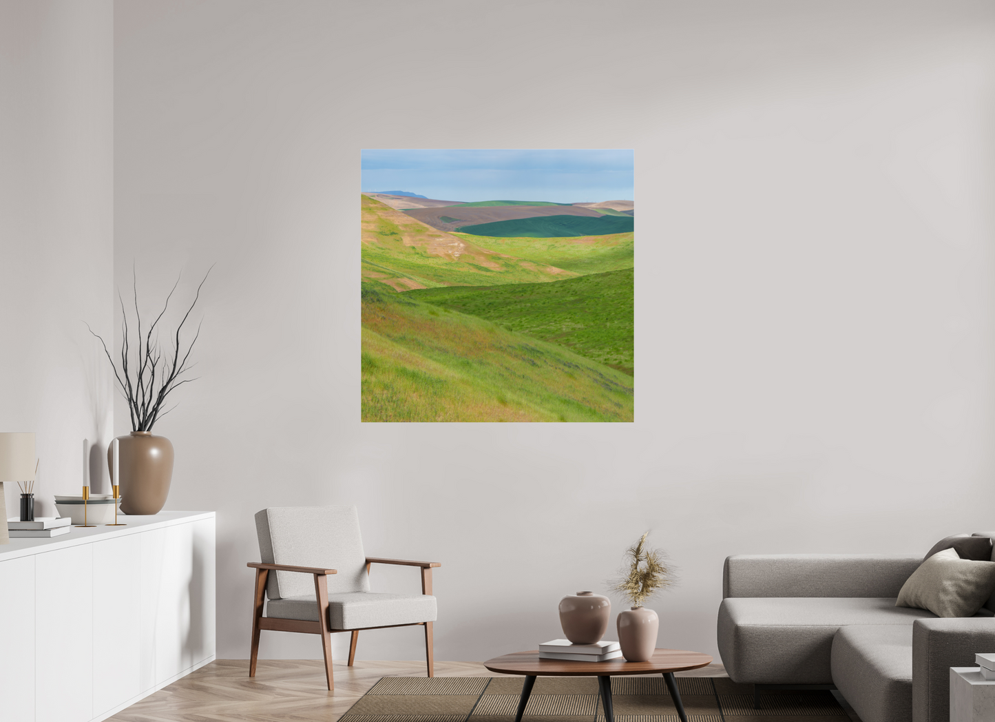 45 x 45″, Photo Print Under Acrylic Glass Green TBA