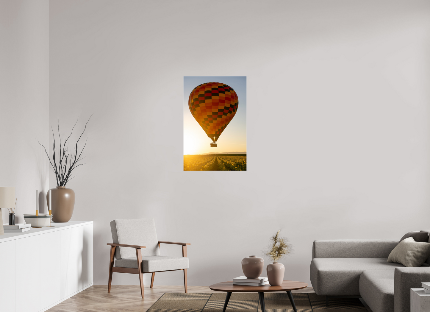Balloon over Tulips