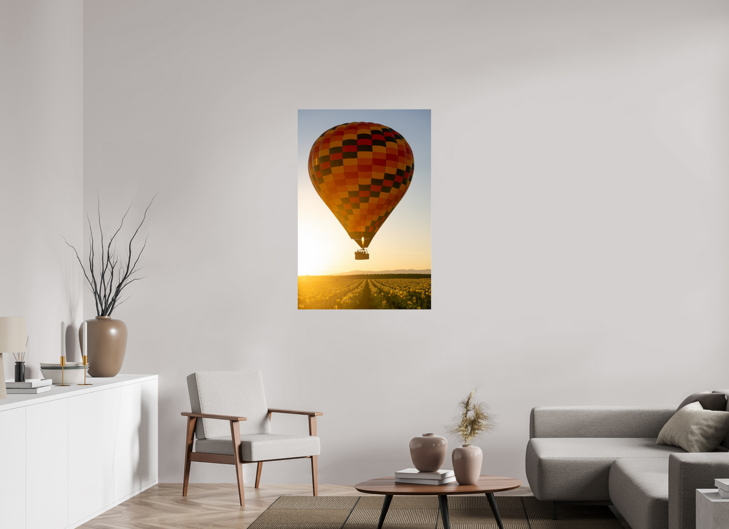 Balloon over Tulips