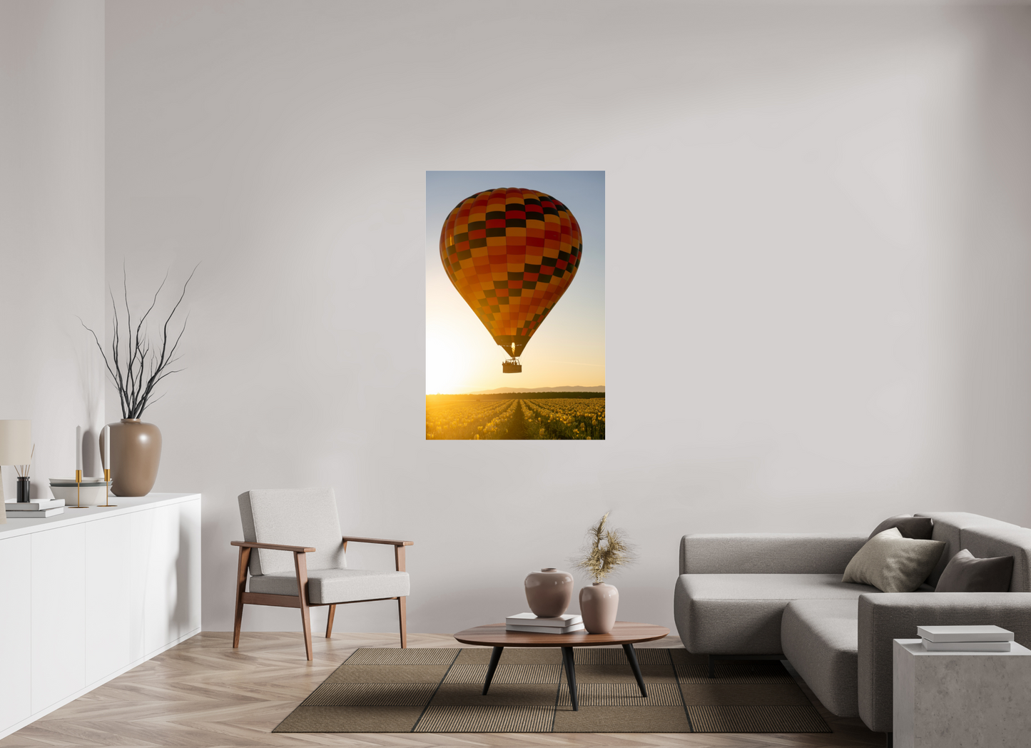 Balloon over Tulips