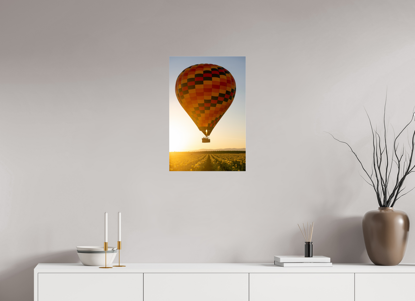 Balloon over Tulips