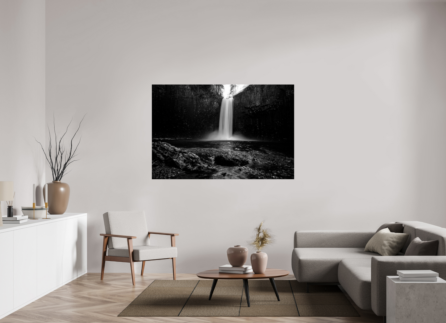 66 x 44″, Photo Print Under Acrylic Glass Morning Light at Abiqua Falls