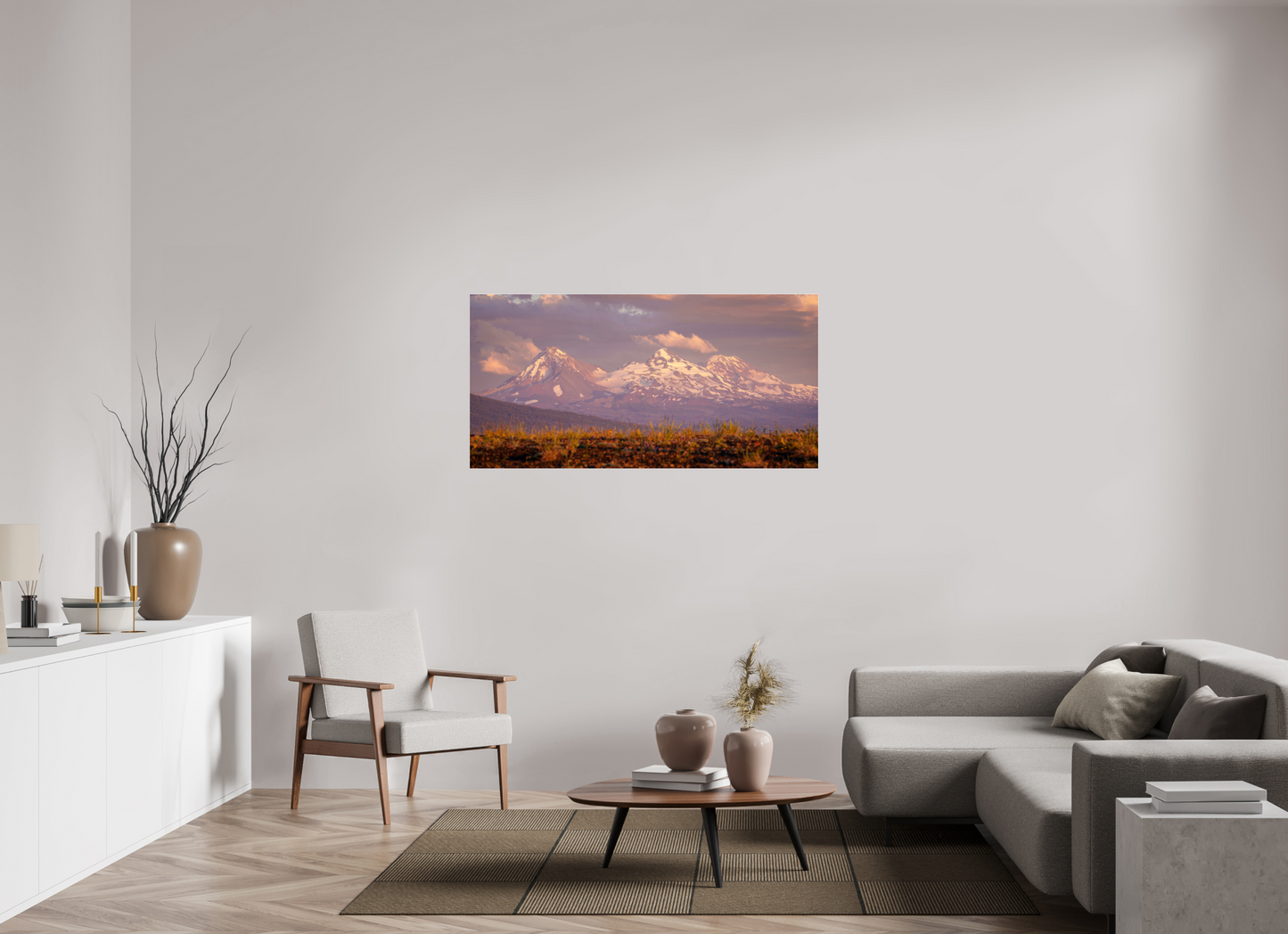 56 x 28″, Photo Print Under Acrylic Glass The Three Sisters