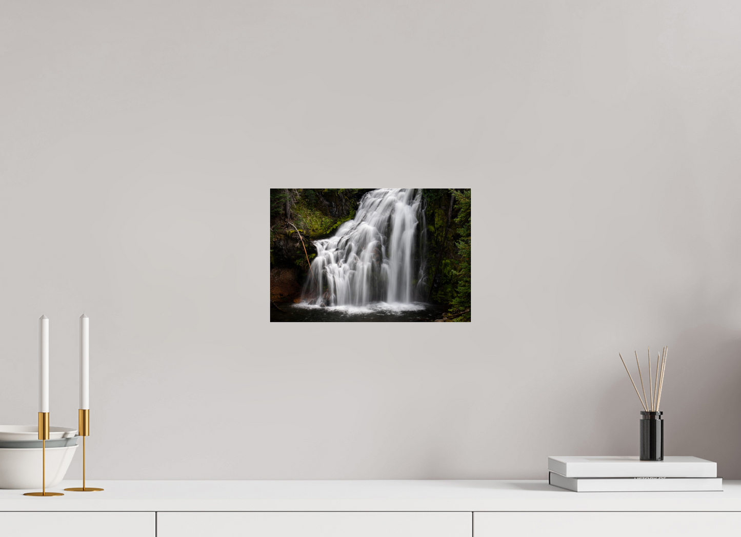 12 x 8″, Photo Print Under Acrylic Glass Upper Tumalo Falls