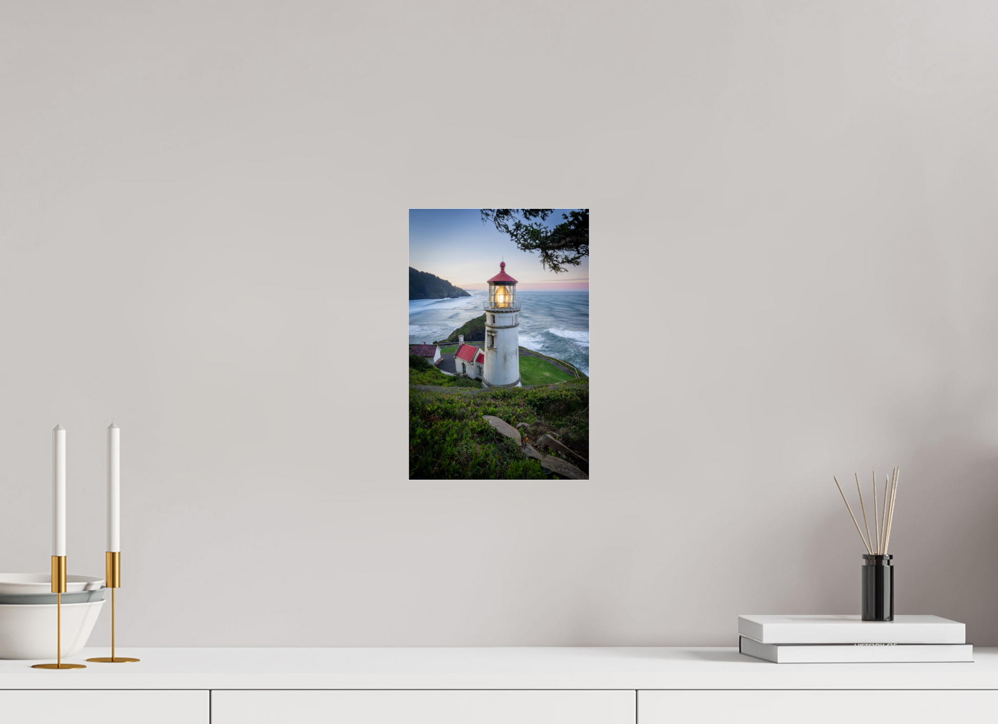 8 x 12″, Photo Print Under Acrylic Glass Heceta Head Lighthouse