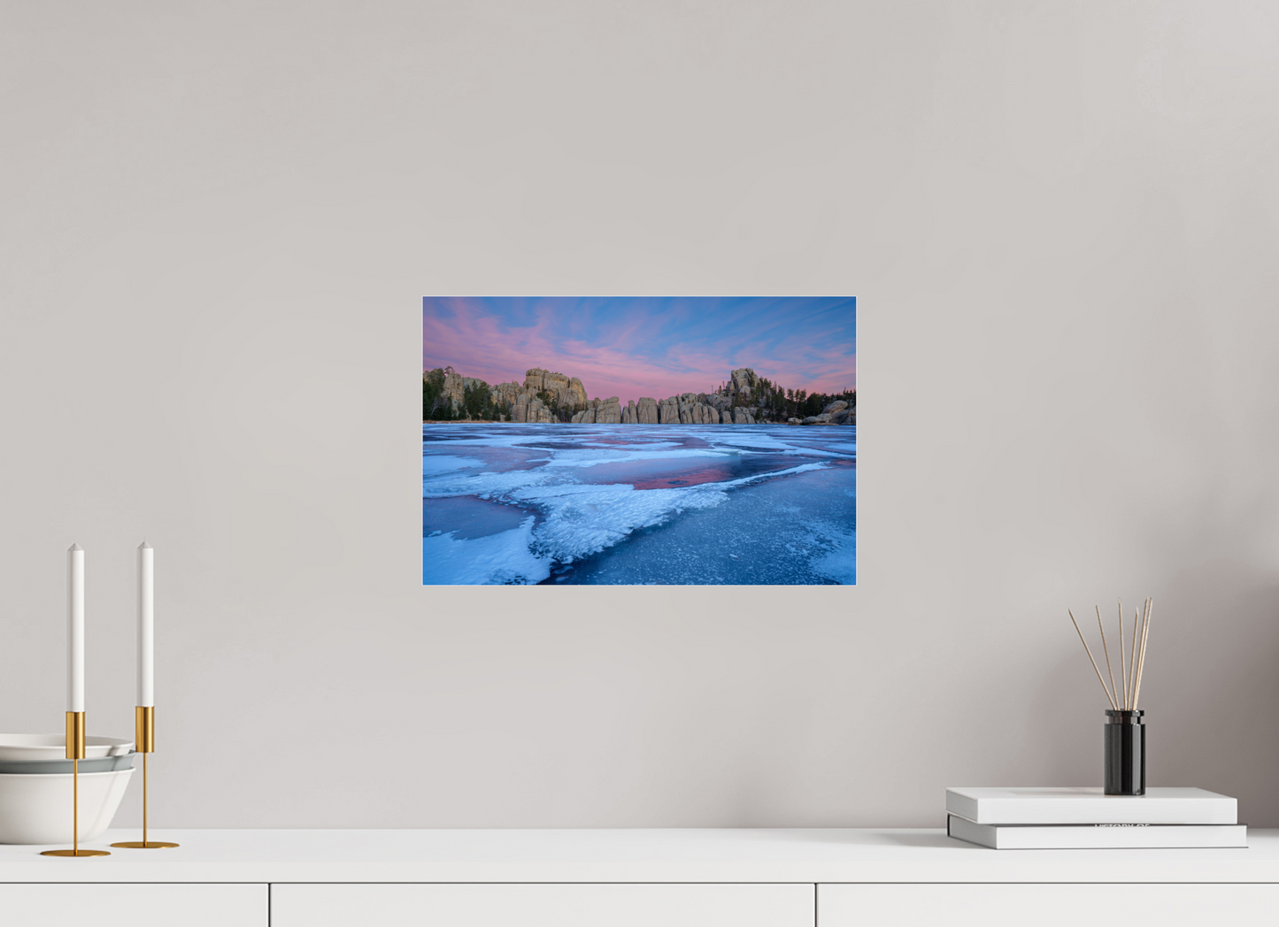 15 x 10″, Photo Print Under Acrylic Glass Sylvan Lake in Winter