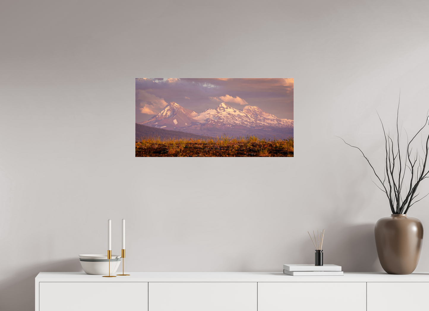 32 x 16″, Photo Print Under Acrylic Glass The Three Sisters