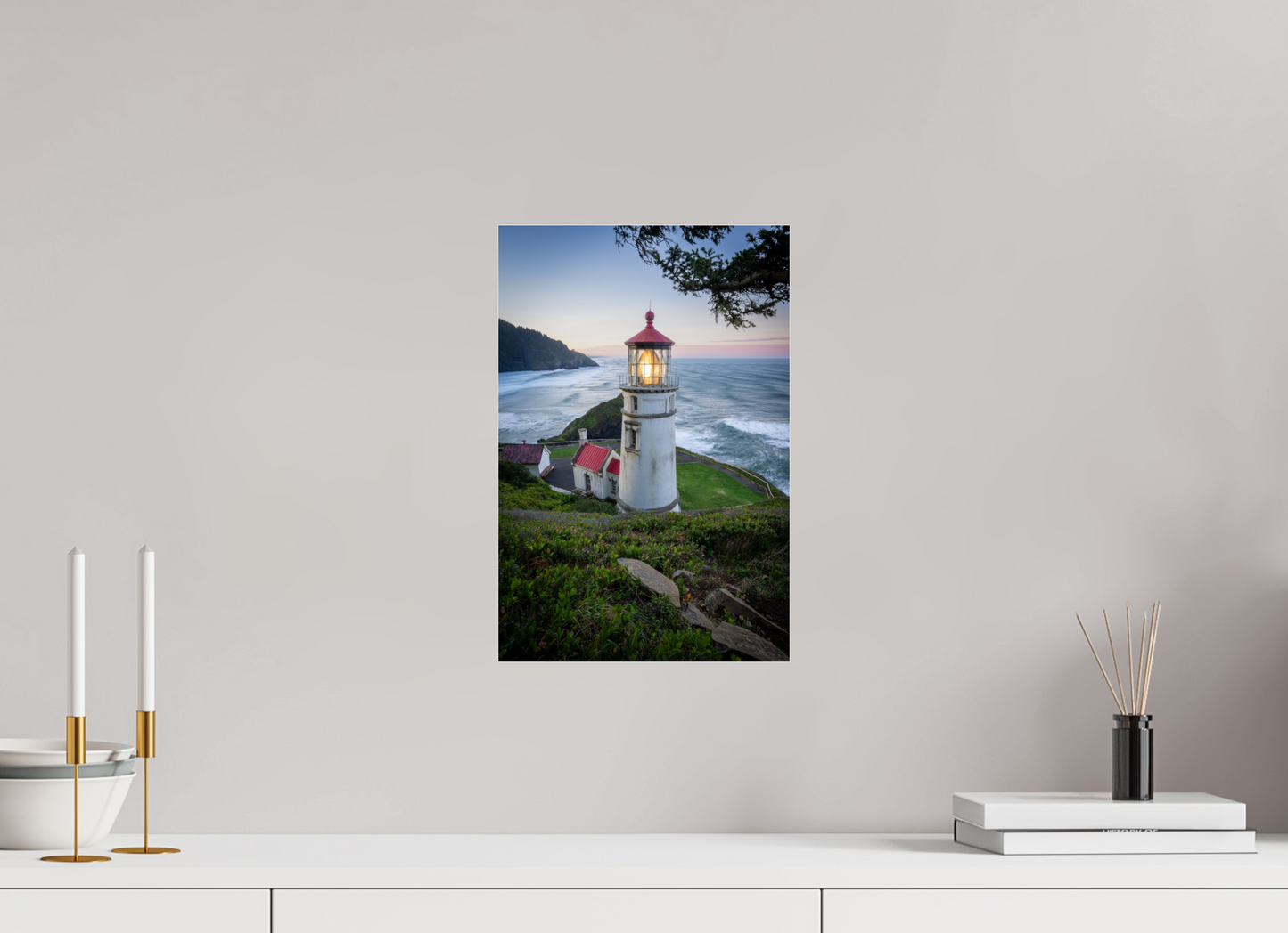 10 x 15″, Photo Print Under Acrylic Glass Heceta Head Lighthouse