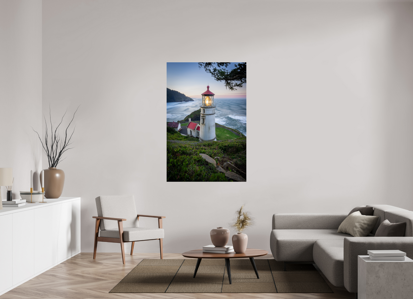 40 x 60″, Photo Print Under Acrylic Glass Heceta Head Lighthouse