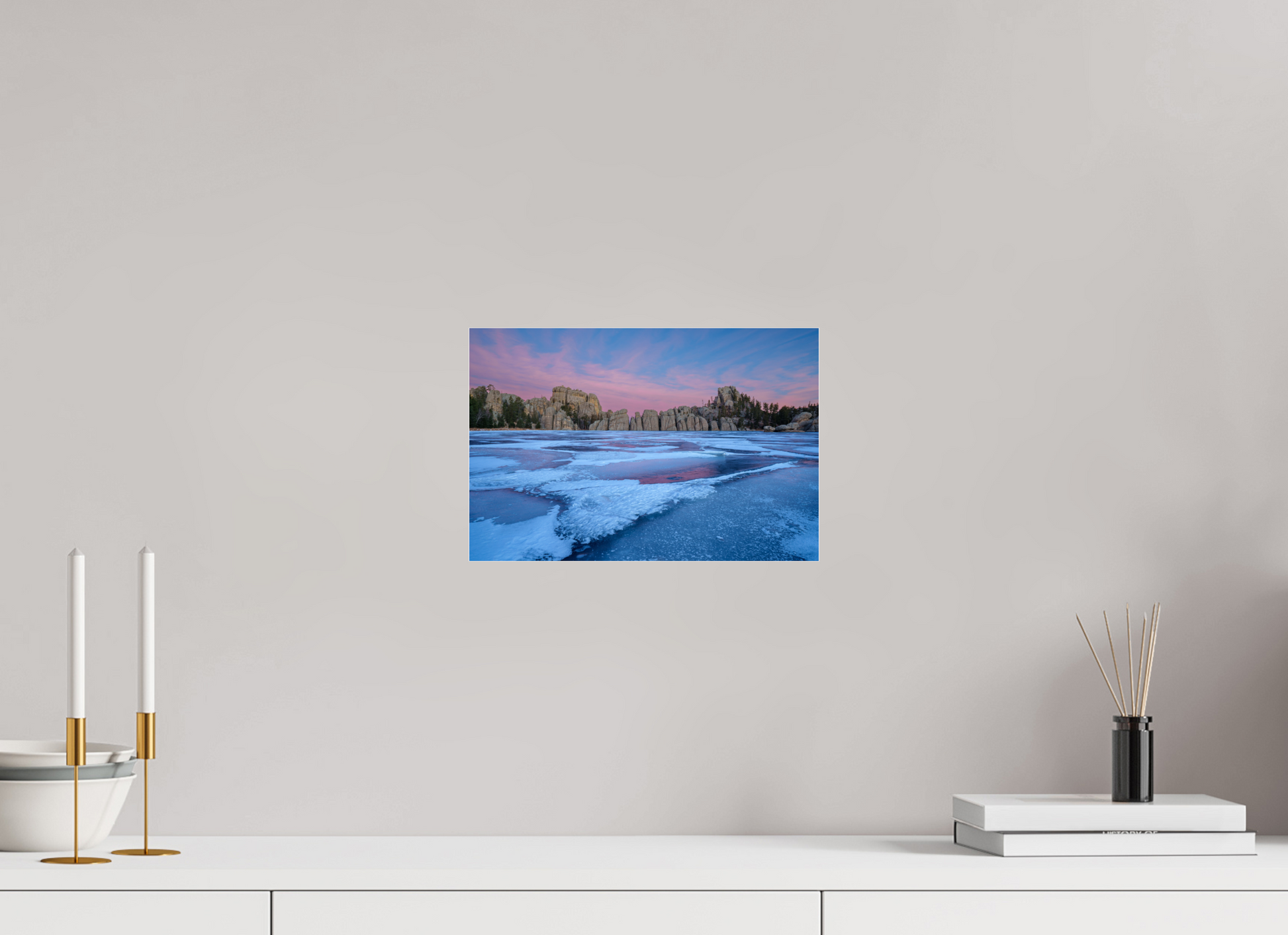 12 x 8″, Photo Print Under Acrylic Glass Sylvan Lake in Winter