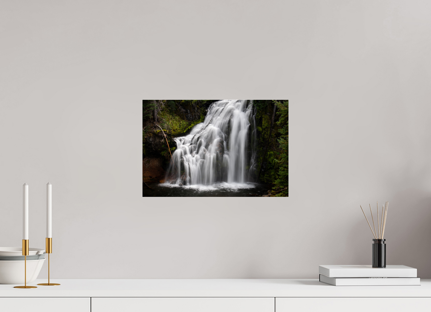 15 x 10″, Photo Print Under Acrylic Glass Upper Tumalo Falls