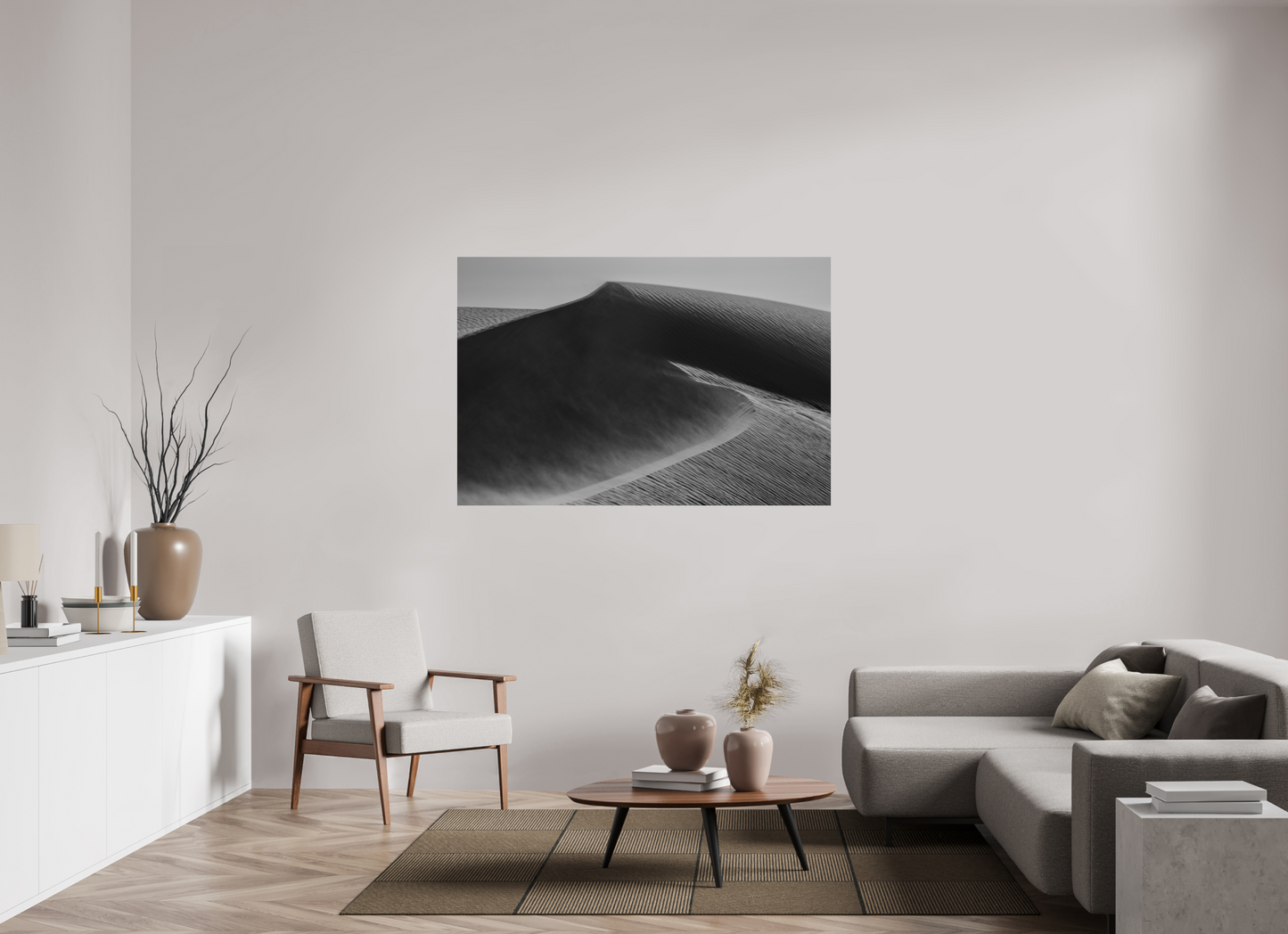60 x 40″, Photo Print Under Acrylic Glass Sand Swept