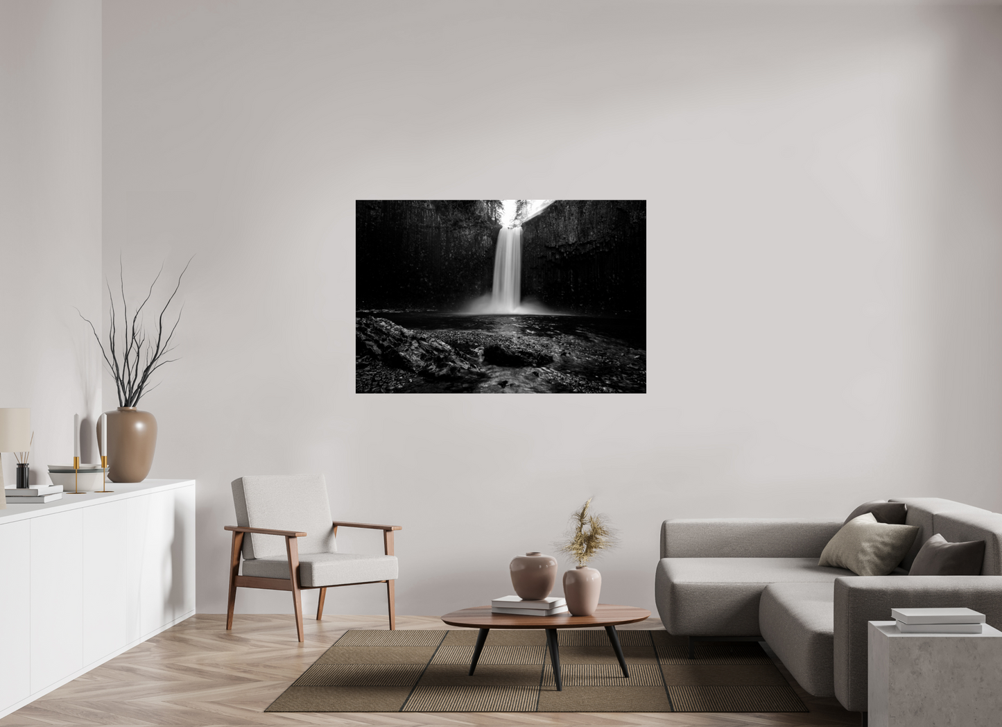 60 x 40″, Photo Print Under Acrylic Glass Morning Light at Abiqua Falls