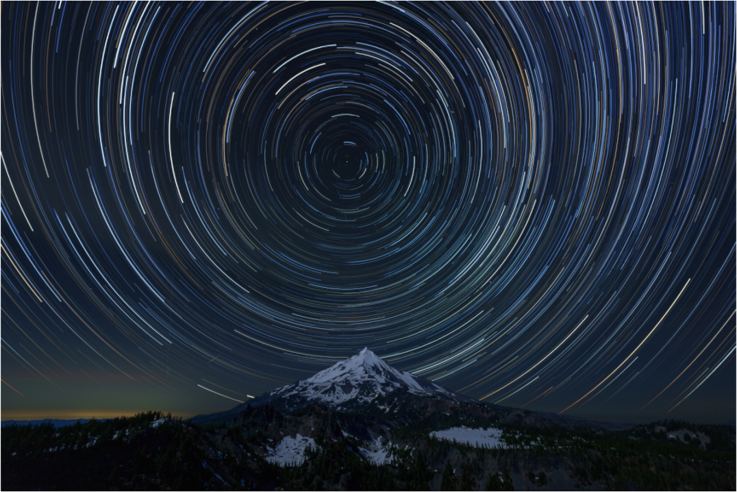 Main image Star Trails Over Mt Jefferson