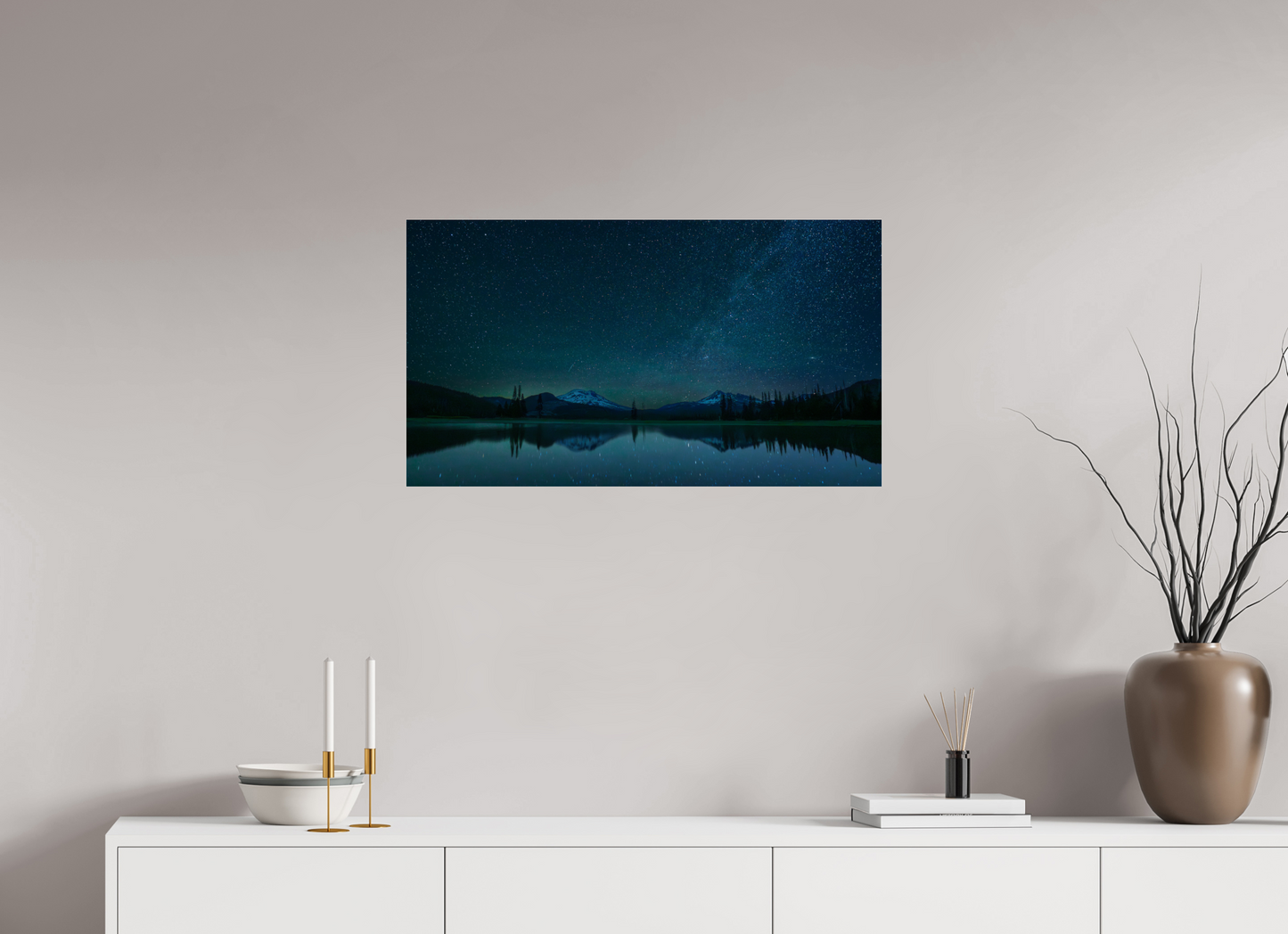 32 x 18″, Photo Print Under Acrylic Glass Sparks Lake Starlight