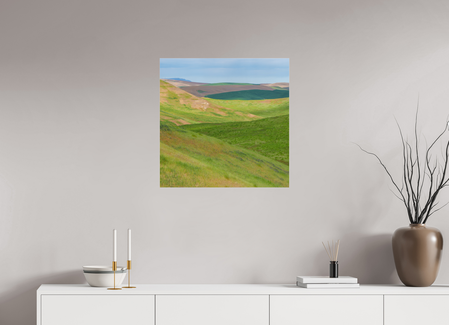 25 x 25″, Photo Print Under Acrylic Glass Green TBA
