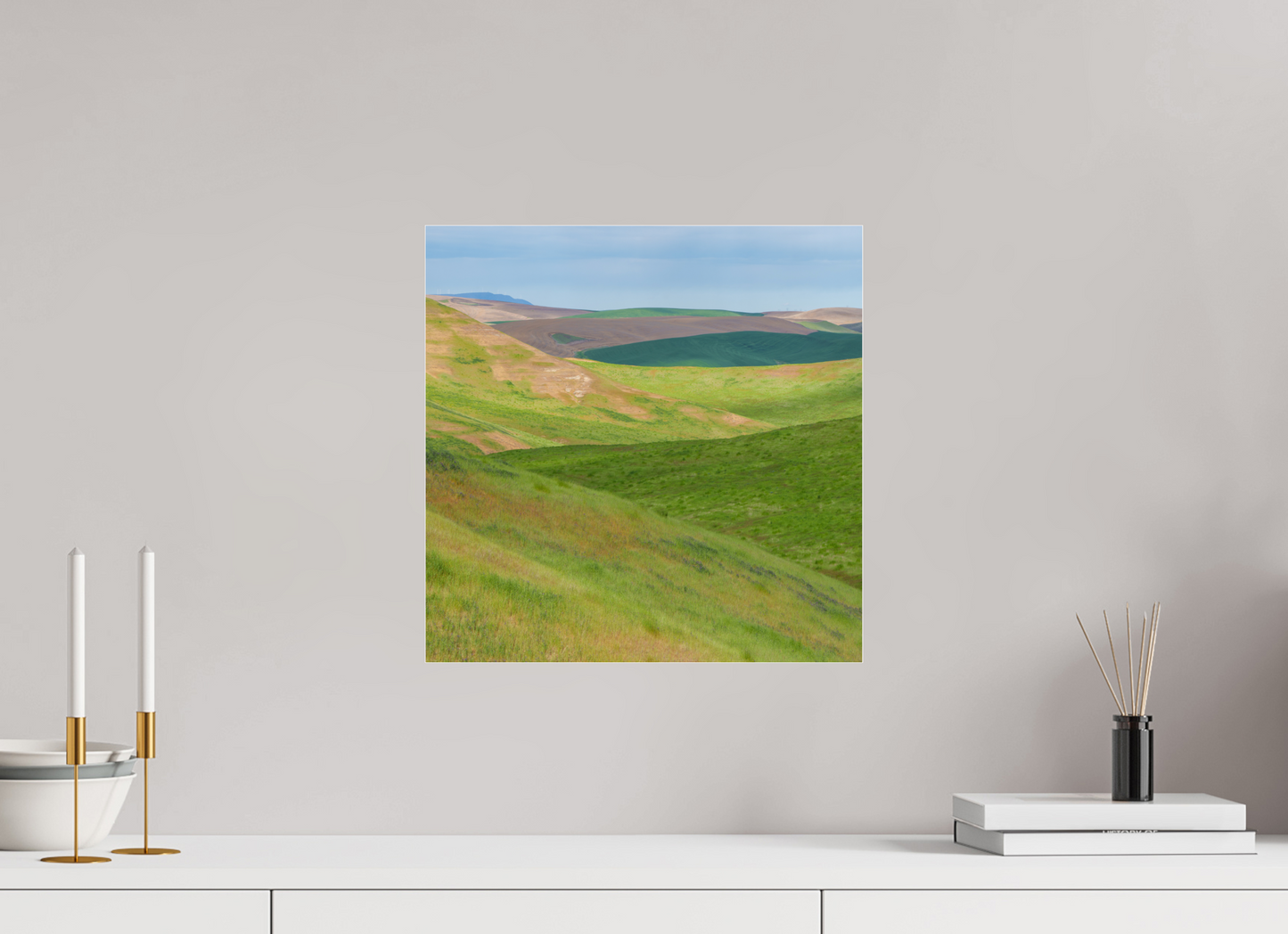 15 x 15″, Photo Print Under Acrylic Glass Green TBA