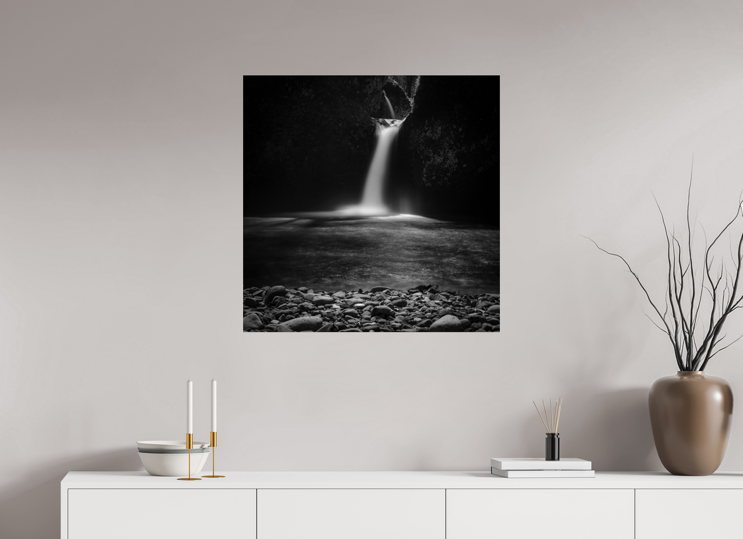 30 x 30″, Photo Print Under Acrylic Glass Punch Bowl Falls