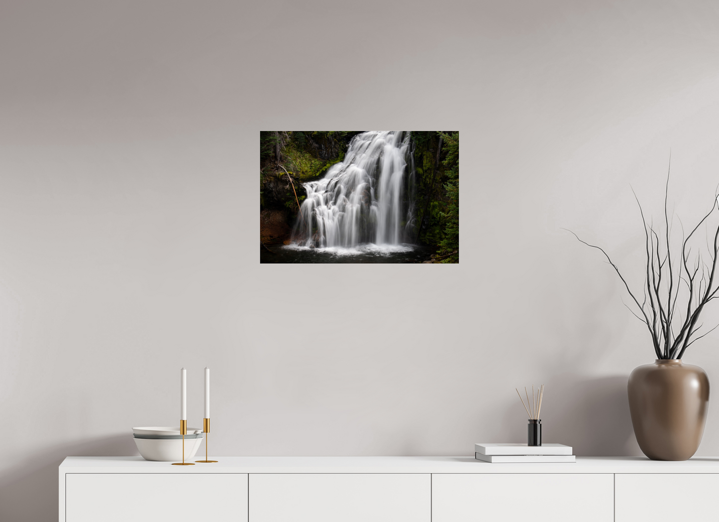 24 x 16″, Photo Print Under Acrylic Glass Upper Tumalo Falls