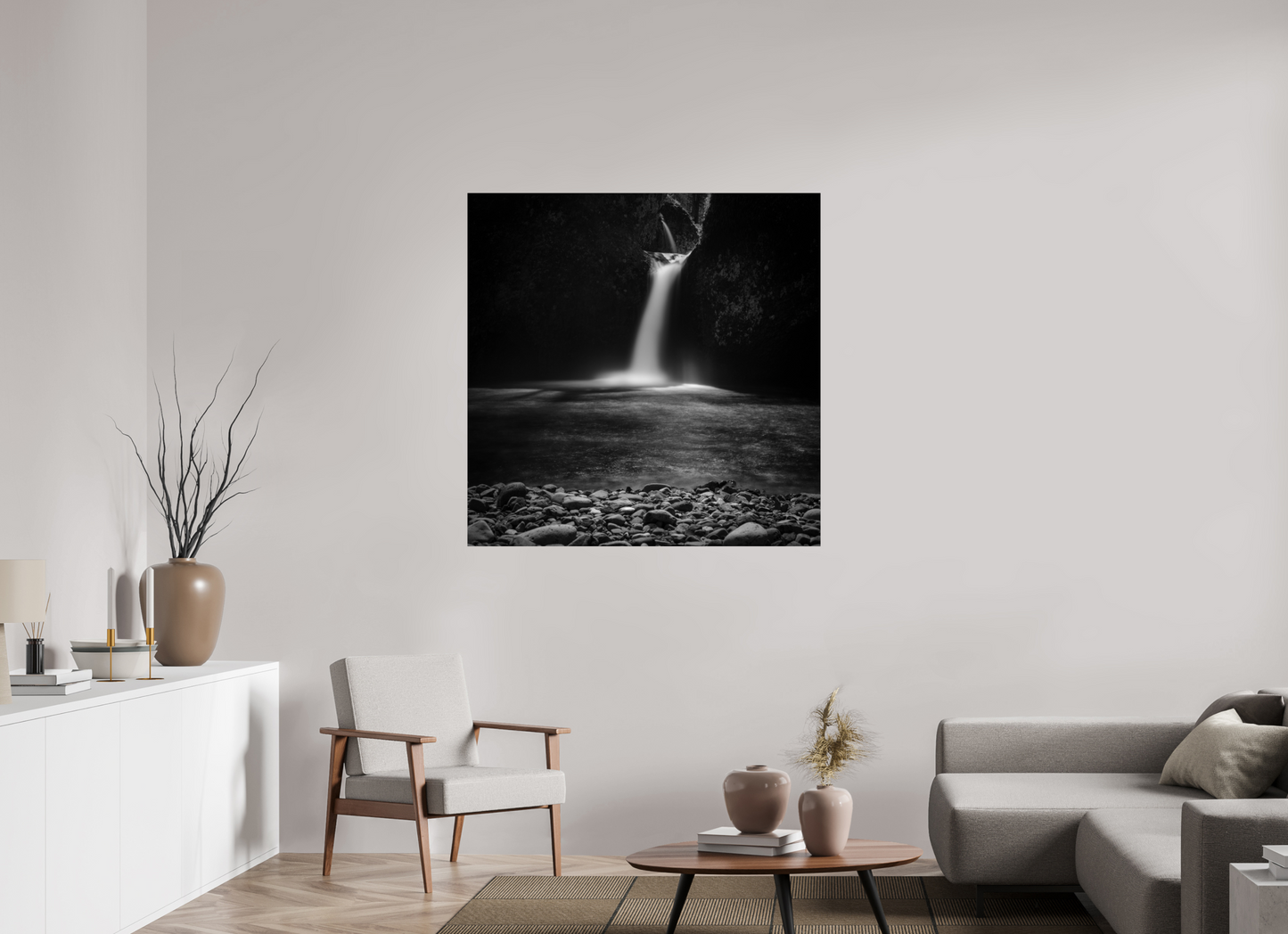 45 x 45″, Photo Print Under Acrylic Glass Punch Bowl Falls