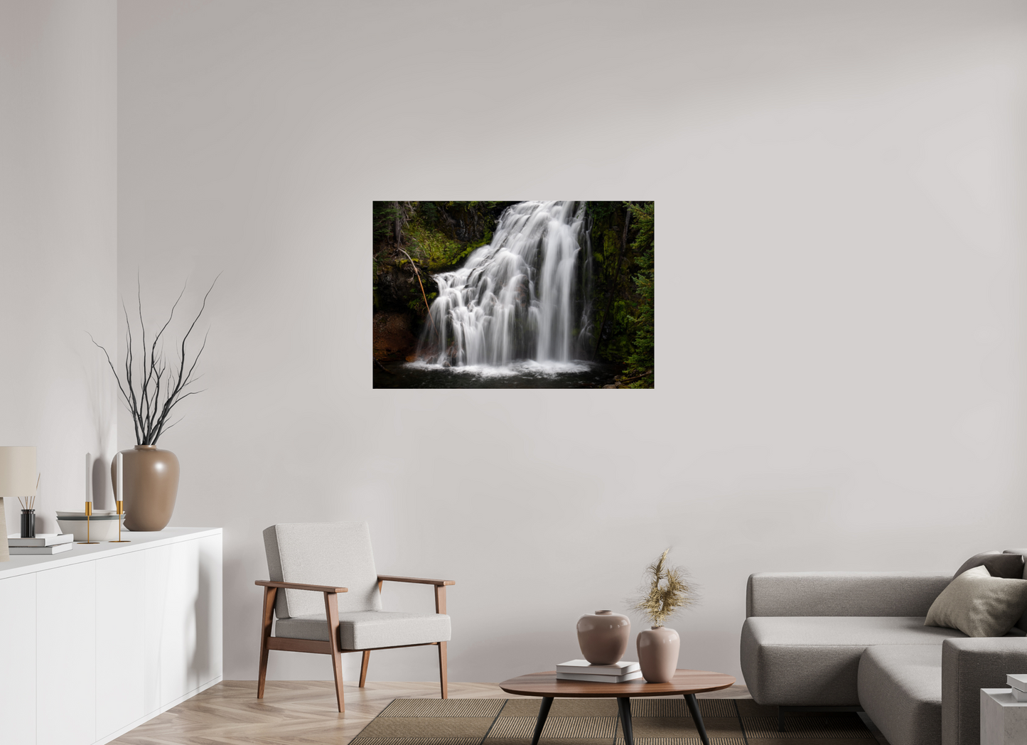 45 x 30″, Photo Print Under Acrylic Glass Upper Tumalo Falls