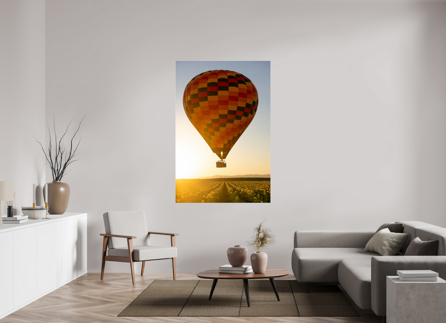 Balloon over Tulips