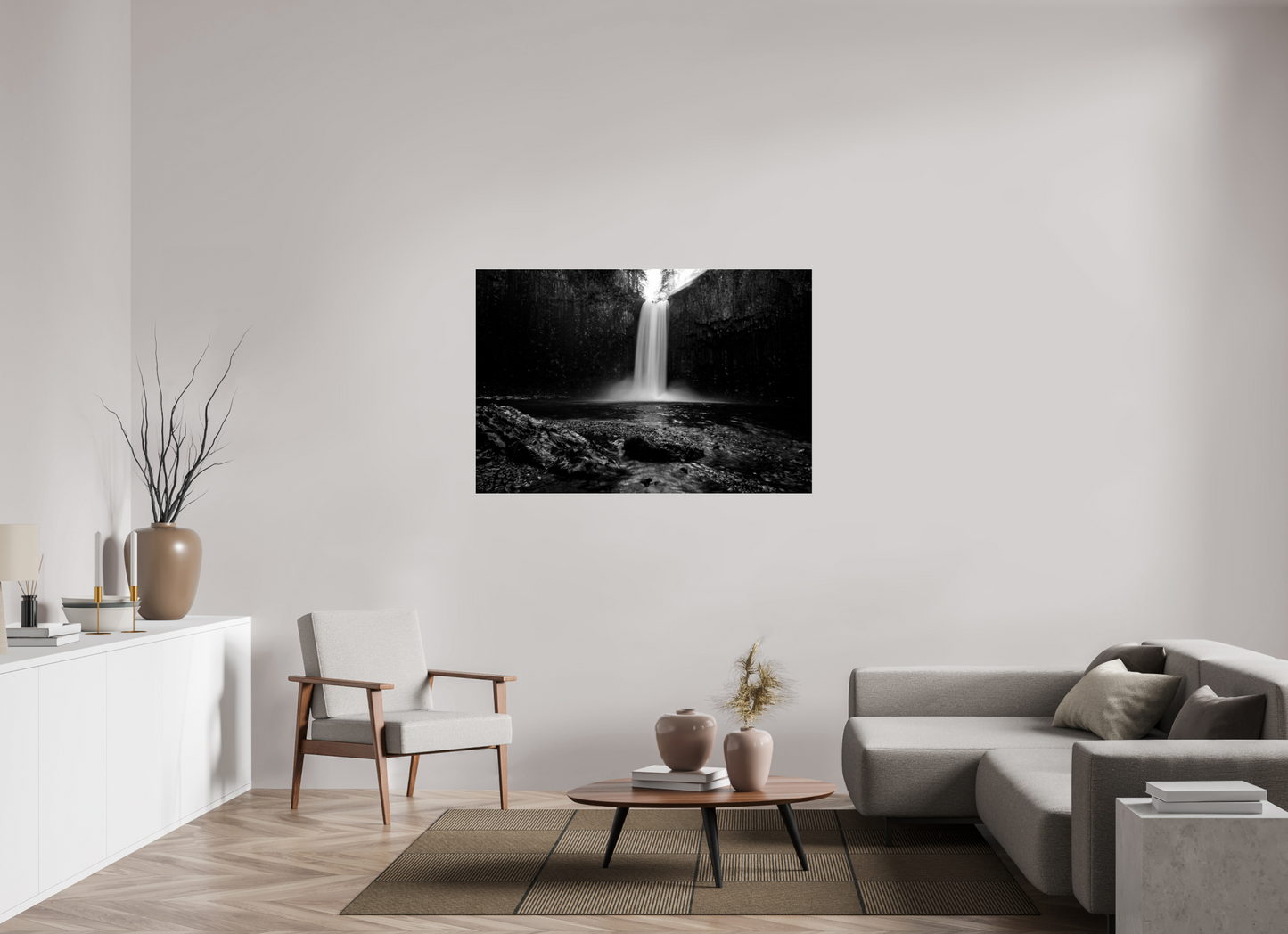 54 x 36″, Photo Print Under Acrylic Glass Morning Light at Abiqua Falls