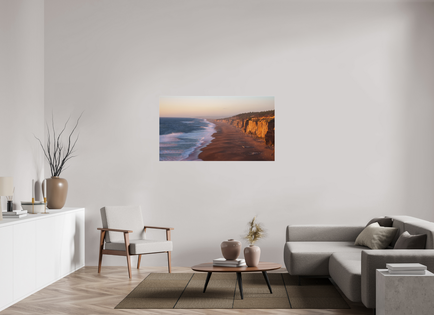55 x 30.9″, Photo Print Under Acrylic Glass Blacklock Cliffs
