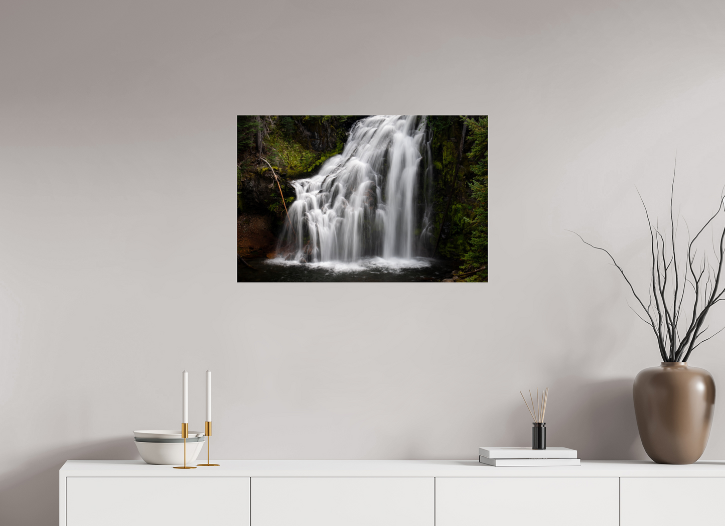 30 x 20″, Photo Print Under Acrylic Glass Upper Tumalo Falls