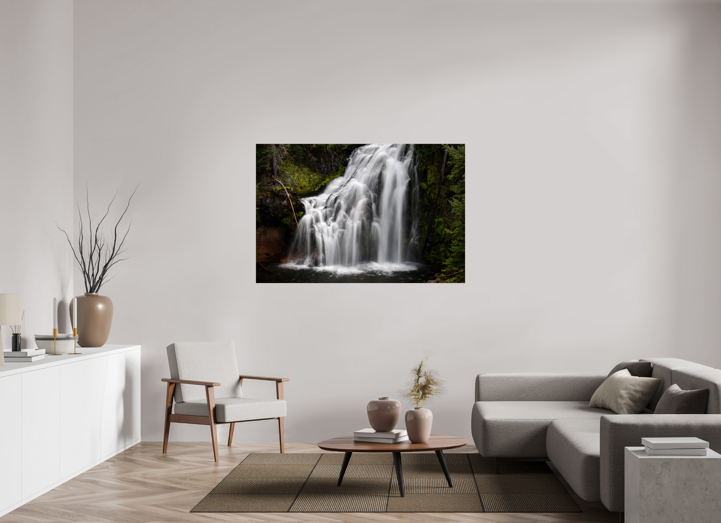 60 x 40″, Photo Print Under Acrylic Glass Upper Tumalo Falls