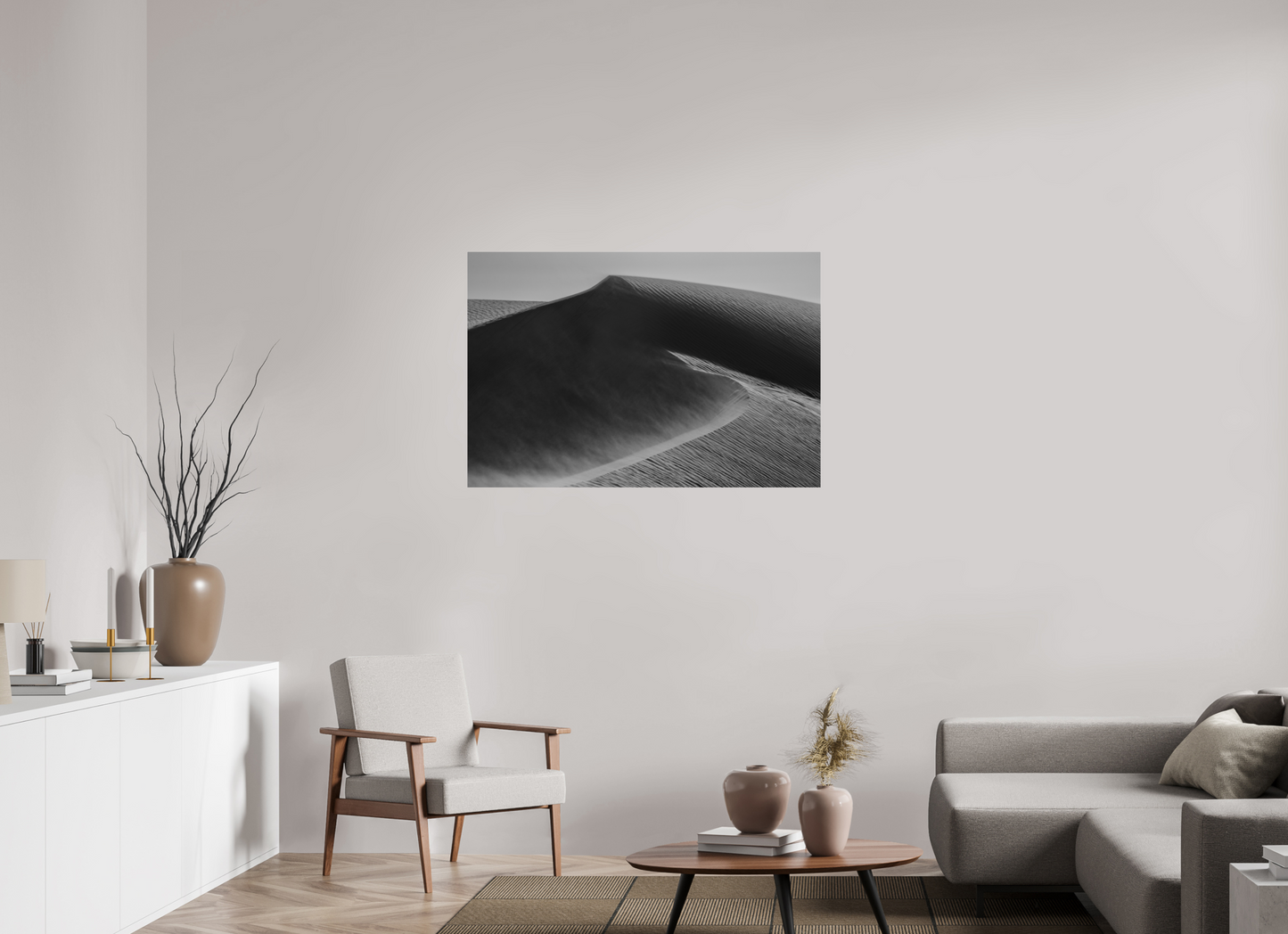 45 x 30″, Photo Print Under Acrylic Glass Sand Swept