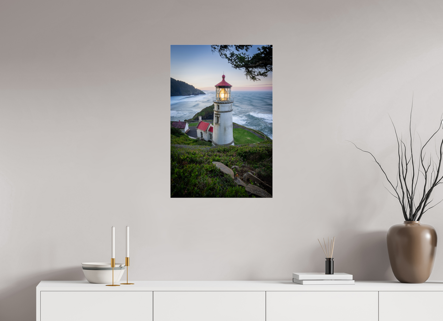 20 x 30″, Photo Print Under Acrylic Glass Heceta Head Lighthouse