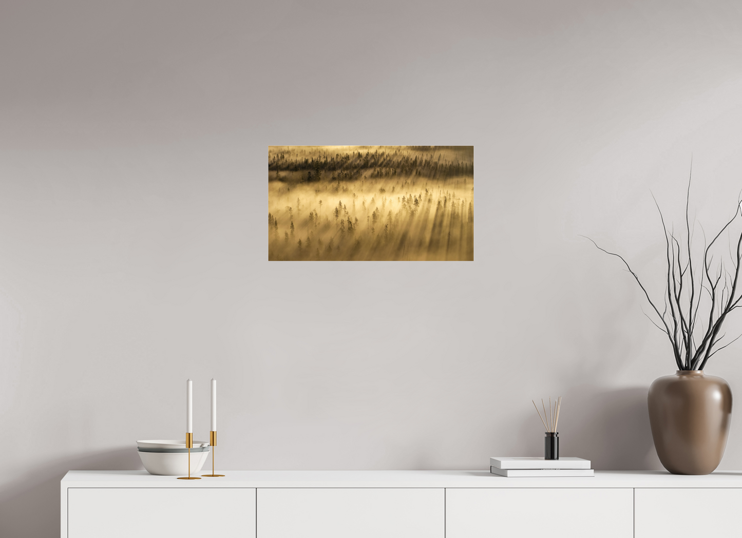 24 x 13.5″, Photo Print Under Acrylic Glass Forest Awakening