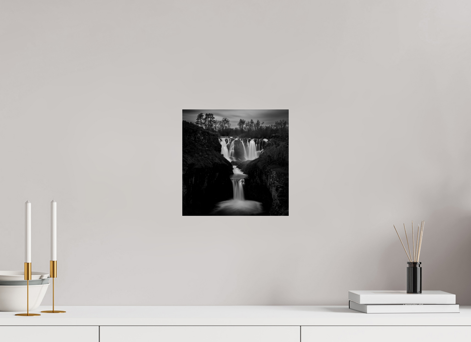 10 x 10″, Photo Print Under Acrylic Glass White River Falls