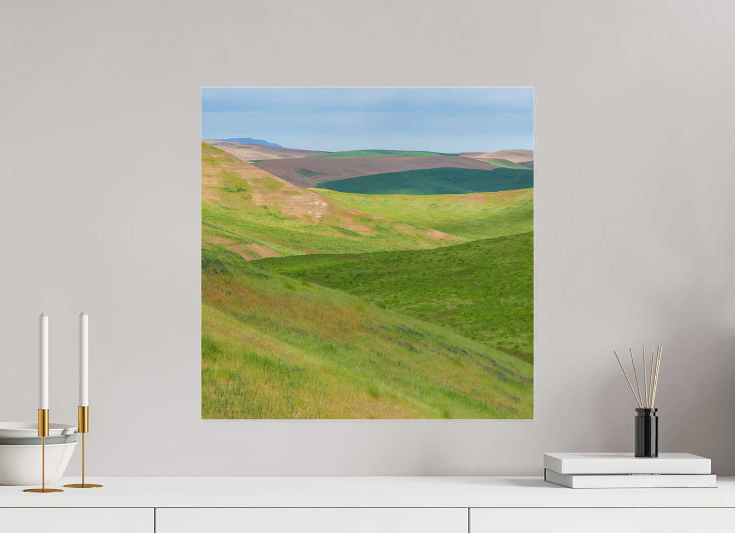 20 x 20″, Photo Print Under Acrylic Glass Green TBA