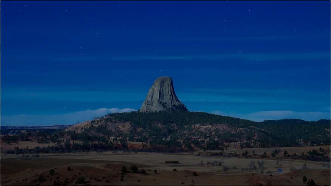 Main image Devil's Tower Under a Full Moon