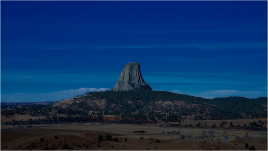 Main image Devil's Tower Under a Full Moon