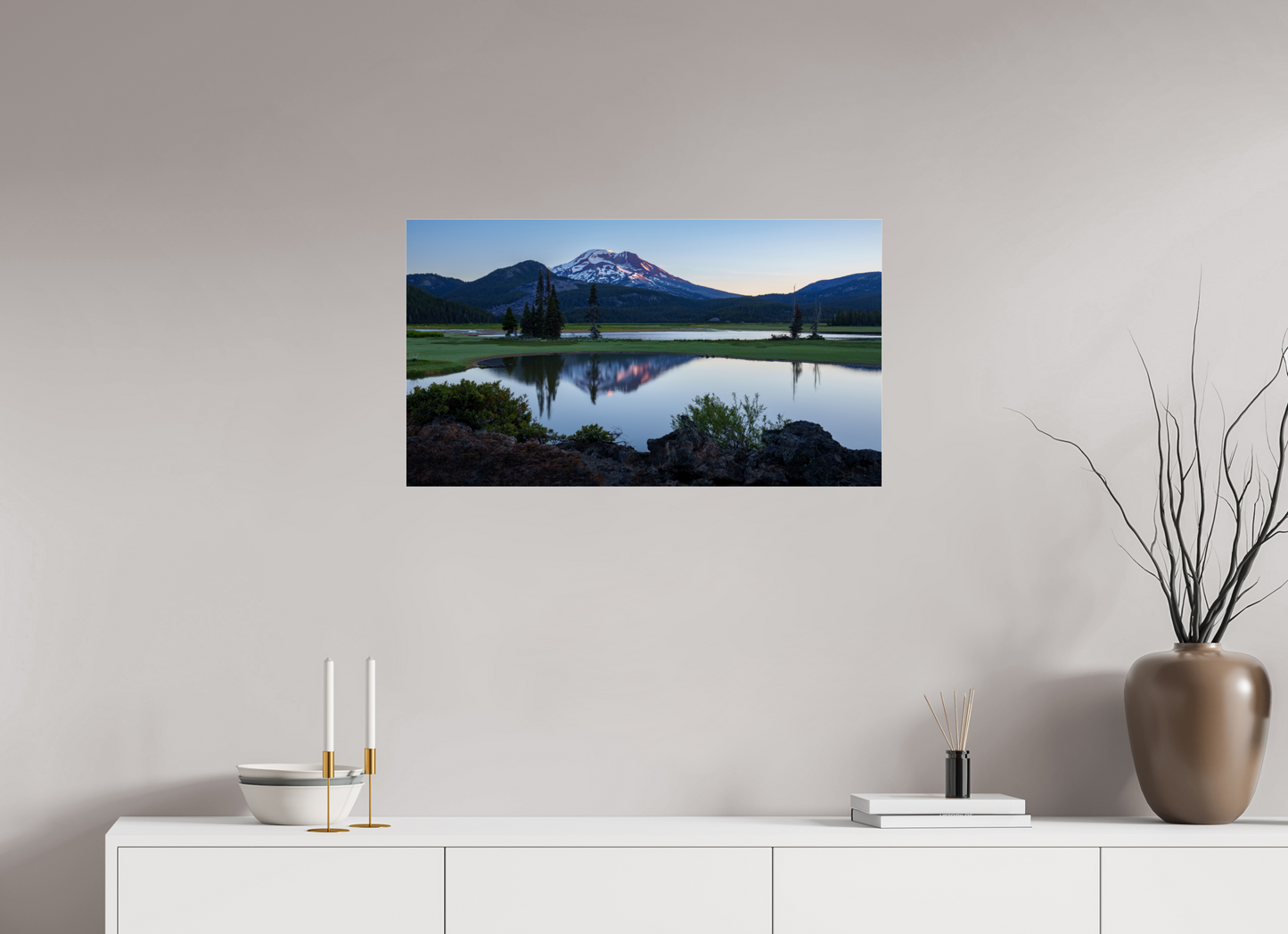 32 x 18″, Photo Print Under Acrylic Glass Classic Sparks Lake