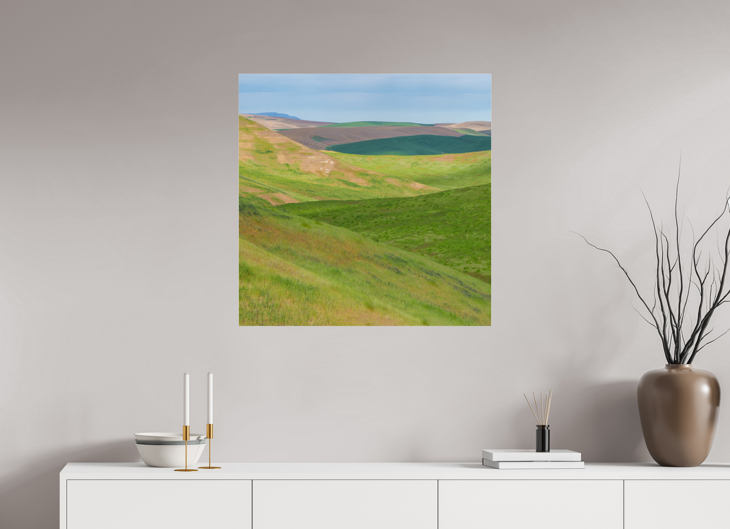 30 x 30″, Photo Print Under Acrylic Glass Green TBA