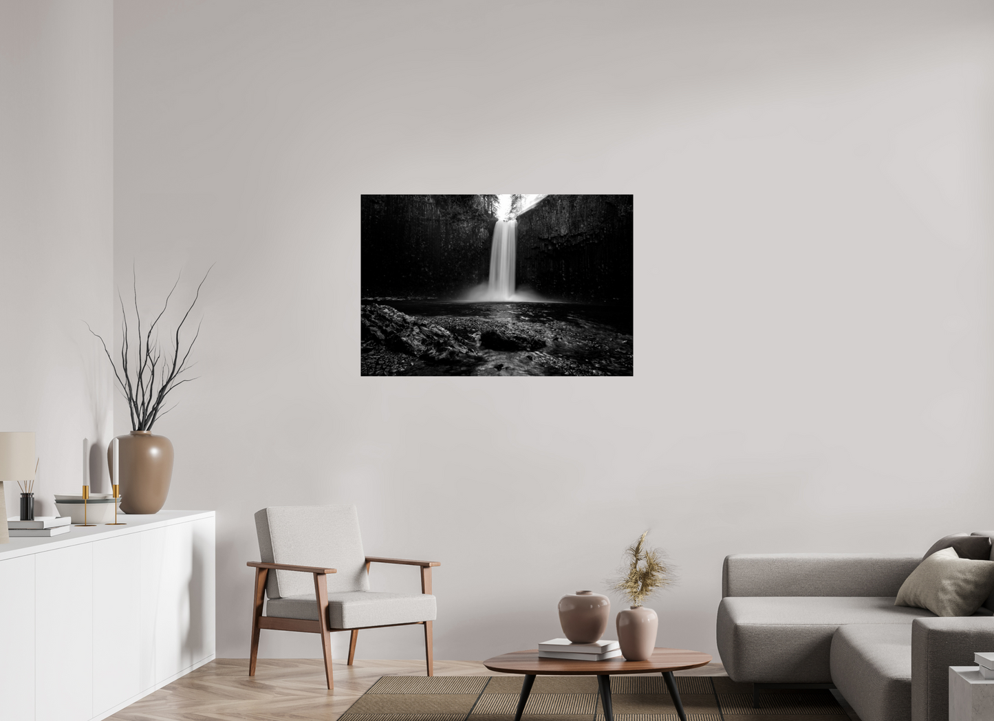 45 x 30″, Photo Print Under Acrylic Glass Morning Light at Abiqua Falls