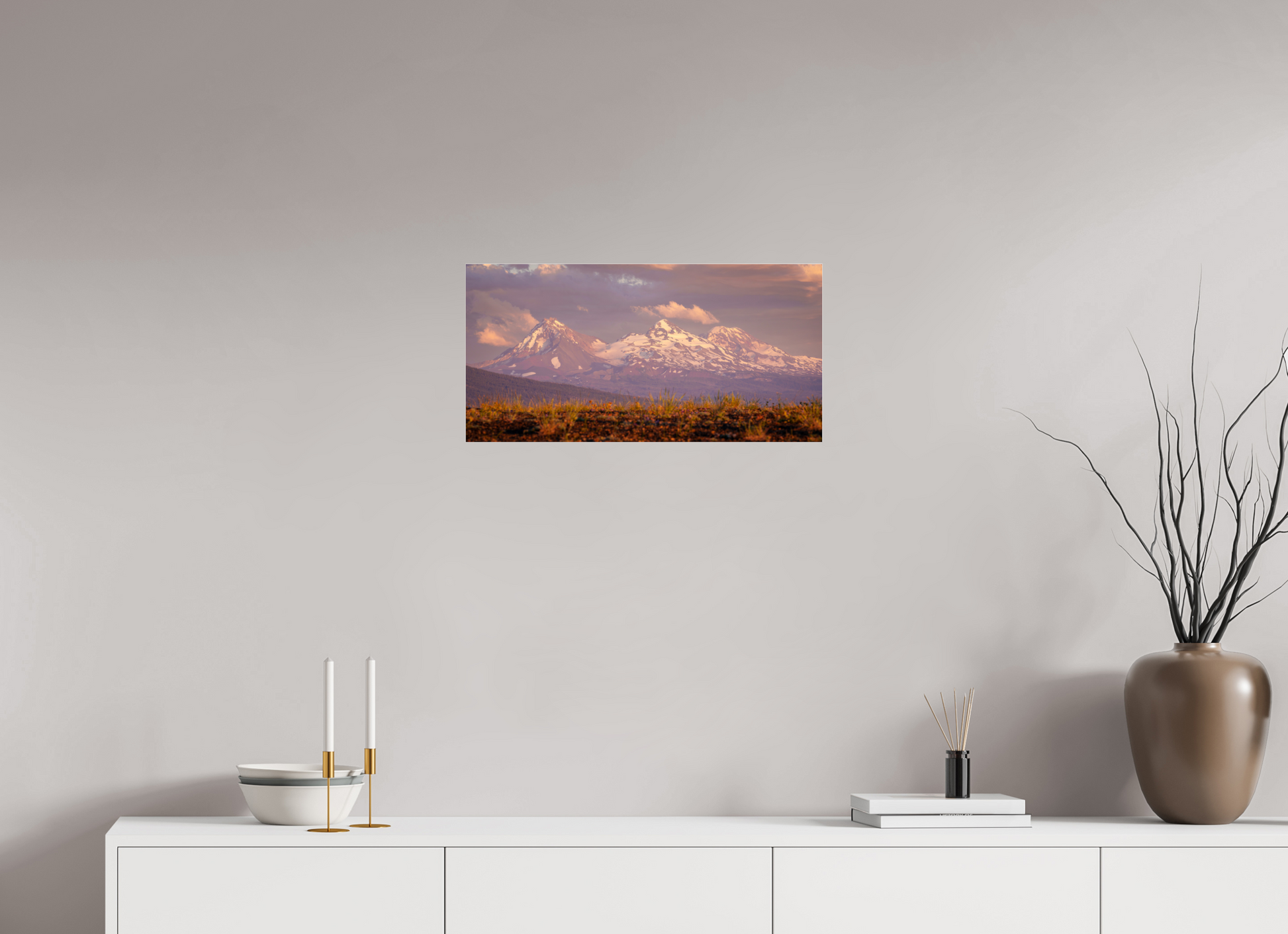 24 x 12″, Photo Print Under Acrylic Glass The Three Sisters