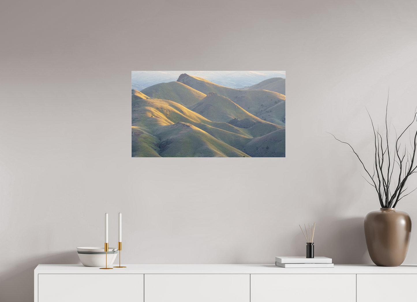 32 x 18″, Photo Print Under Acrylic Glass Forest Green Outback